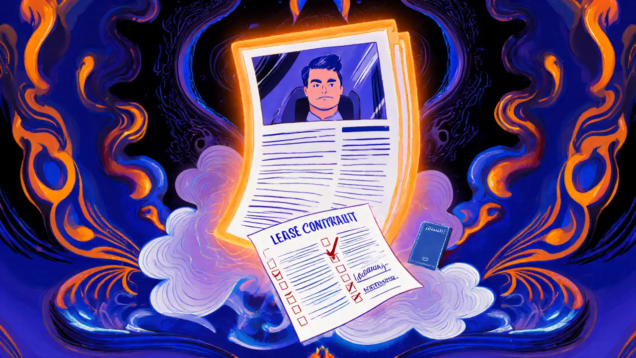 Электронный полис ОСАГО в виде светящегося документа, вокруг него летят необходимые документы для оформления.