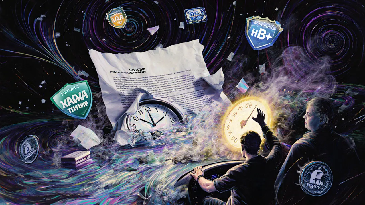 Разрушающийся полис превращается в часы и деньги, рейтинги RA Expert светятся, СОГАЗ и РЕСО — надёжные щиты, остальные тают.