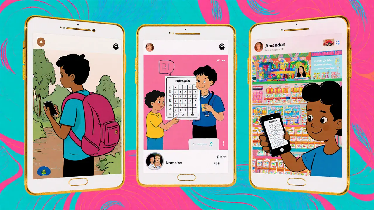 Путешественник получает консультацию педиатра через приложение и покупает лекарства в аптеке.