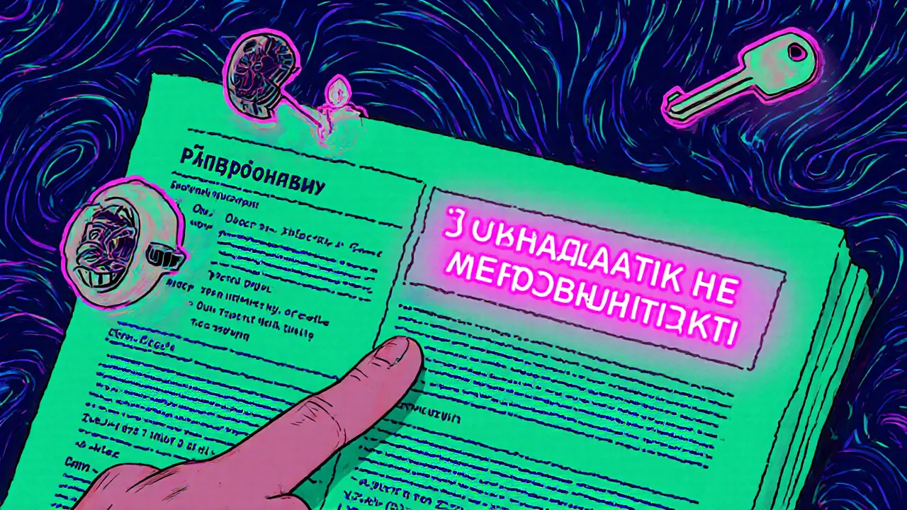 Рука указывает на крошечную строку в договоре, скрывающую отказ в выплате.