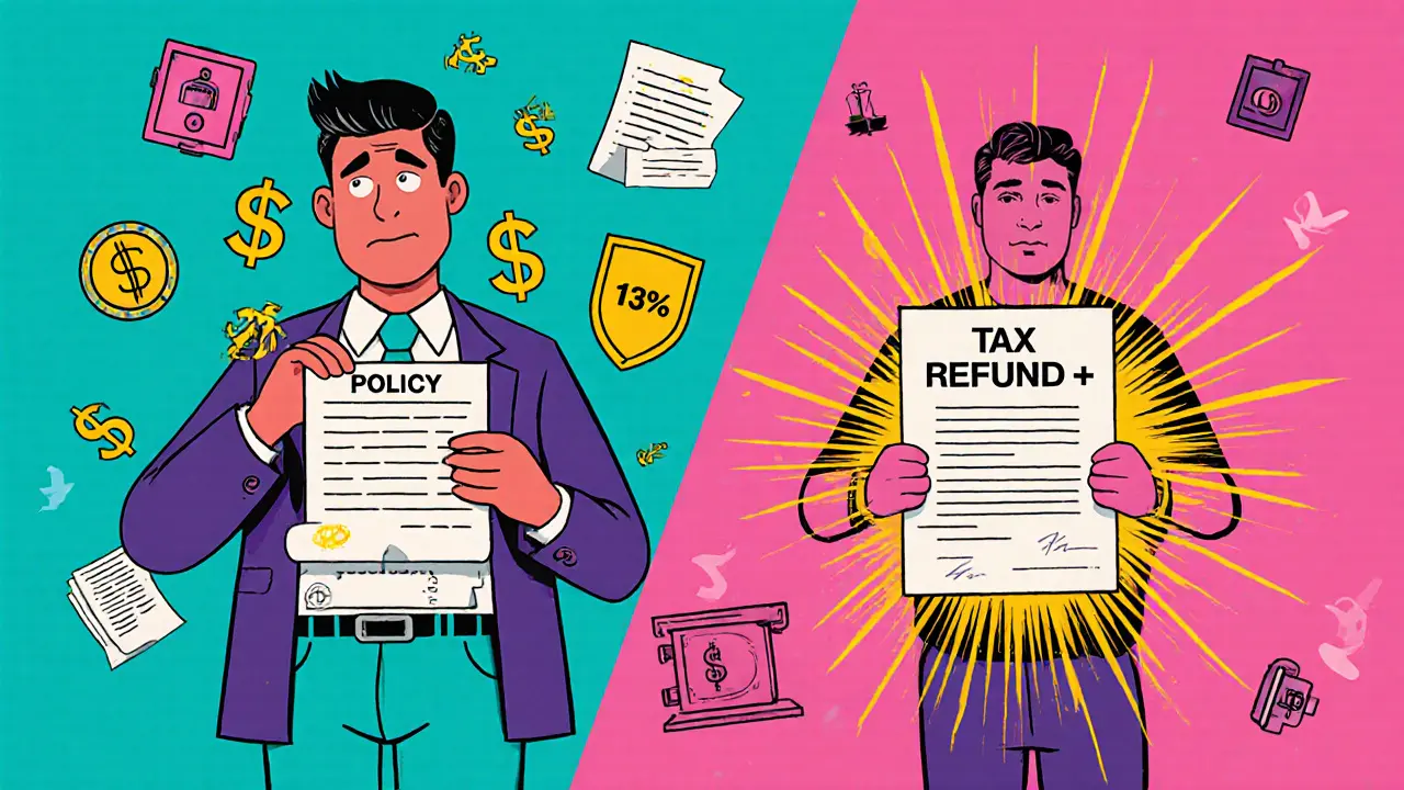 Разделенная сцена: стресс от вклада vs спокойствие с накопительным страхованием