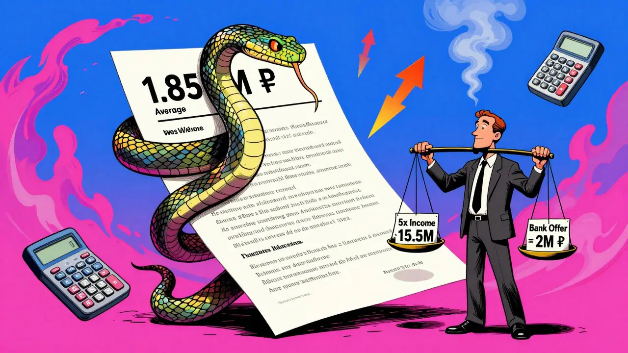 Страховой полис в виде змеи, на весах — средняя сумма vs рекомендуемая, фон — неоновые узоры.