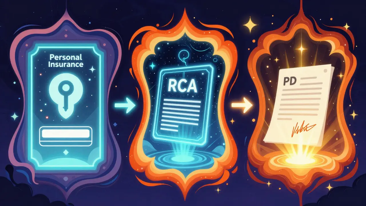 Три способа проверки полиса КАСКО в виде волшебных порталов с светящимися символами.