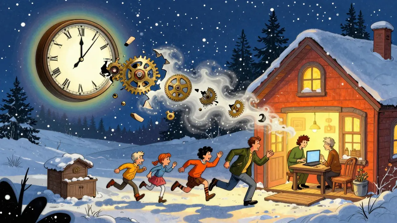 Часы превращаются в клеща, семья покупает страховку зимой