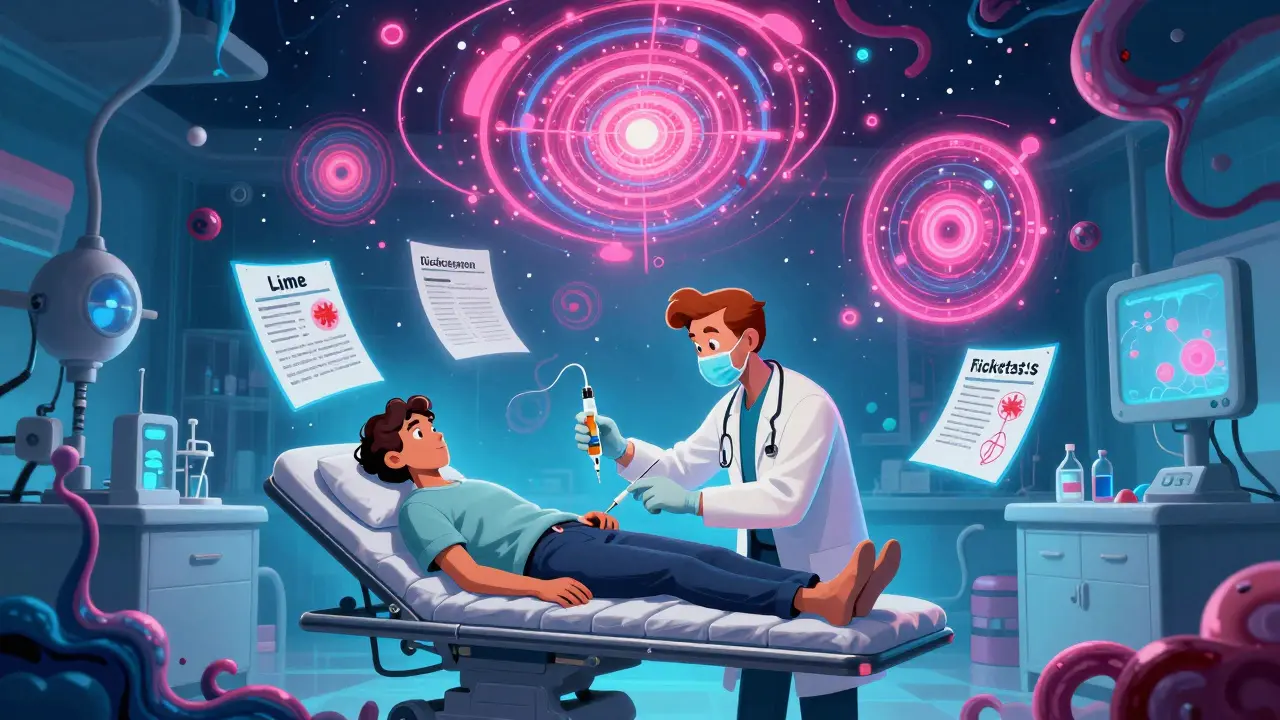 Врач вводит иммуноглобулин amid плавающих диагнозов клещевых инфекций