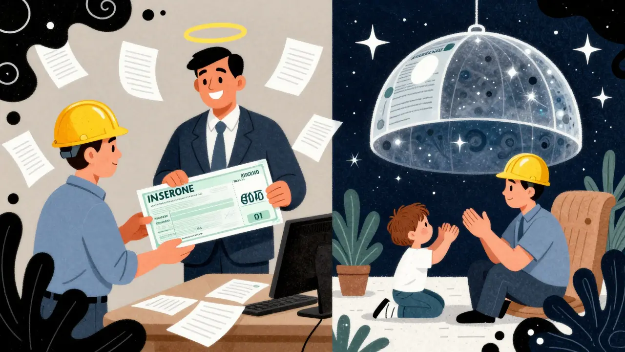 Рабочий получает крупную страховую выплату, а дома его семья в безопасности