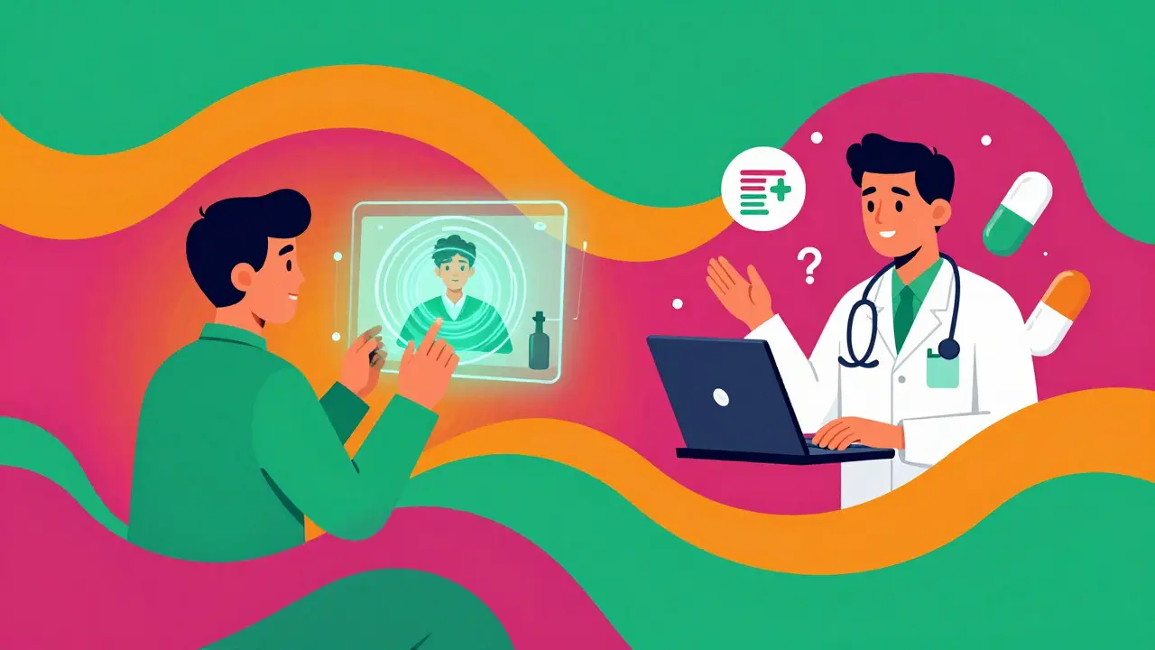 Сравнение онлайн-психолога и очного психиатра в психоделическом стиле