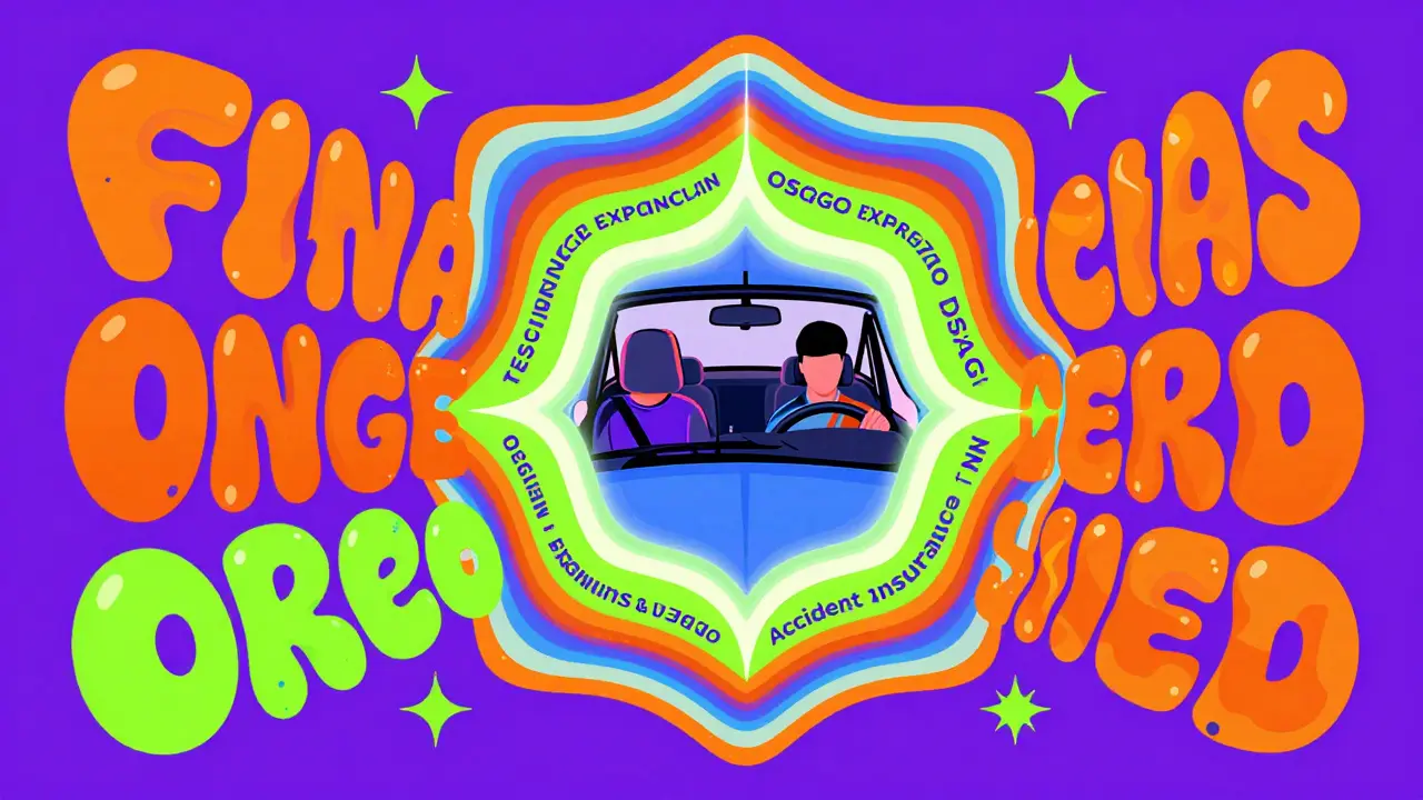 Стилизованное изображение водителя в нескольких слоях защитных энергетических полей.